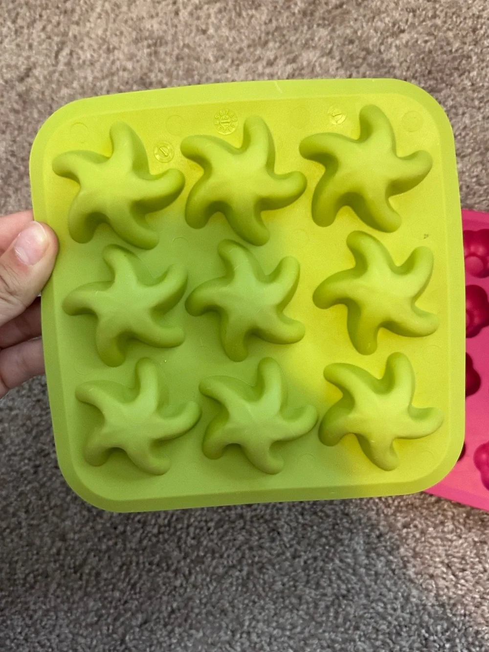 IKEA Silicone Candy, Ice, & Treat Molds - Lime Green & Hot Pink